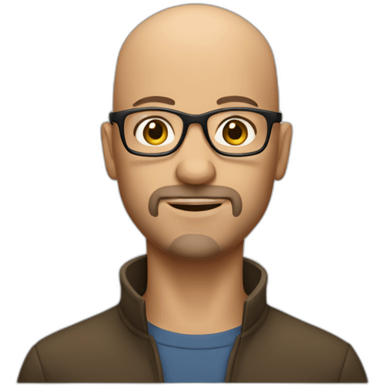 bald white man with glasses and a brown goatee emoji