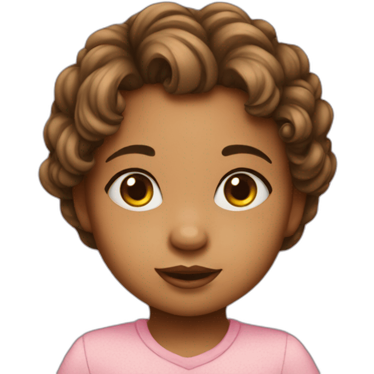 Cute girl baby emoji