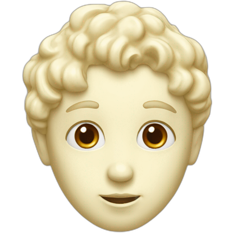 white chocolate with face emoji