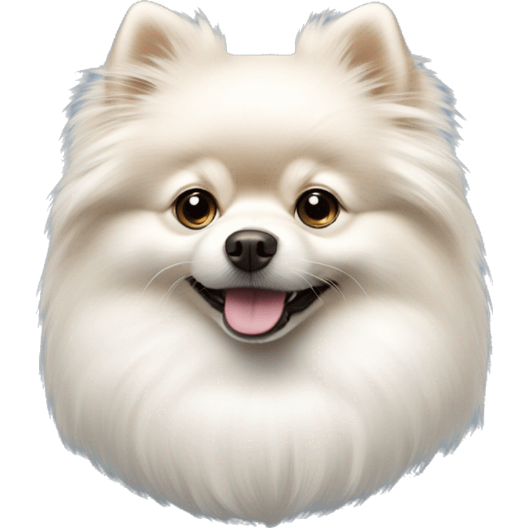 White Norwegian Pomeranian emoji