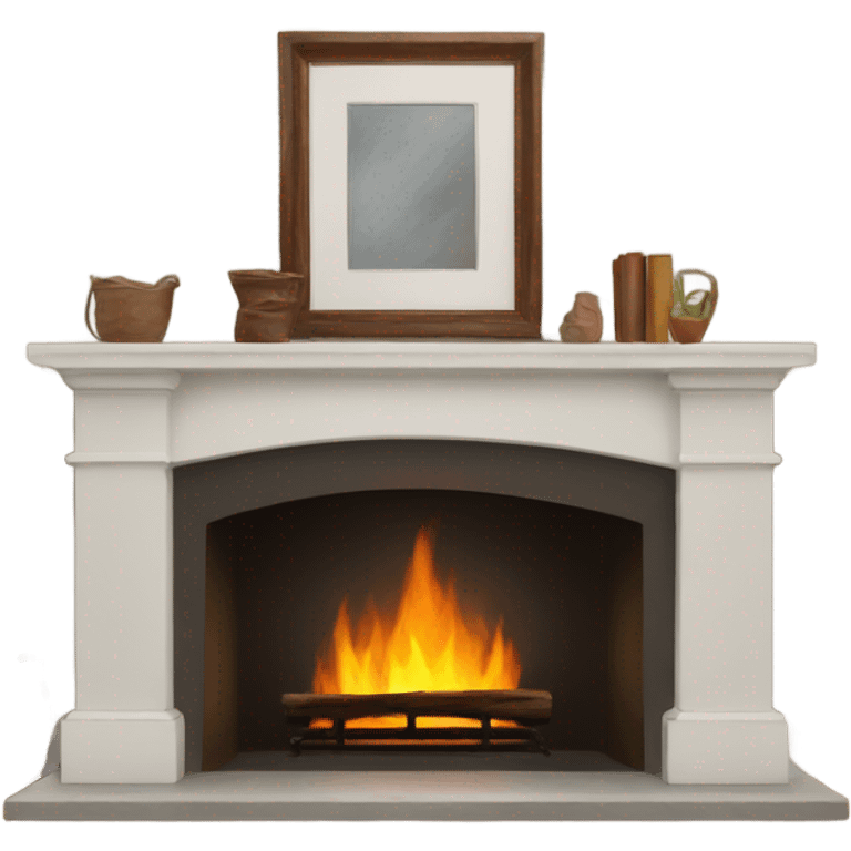 Realistic fireplace  emoji