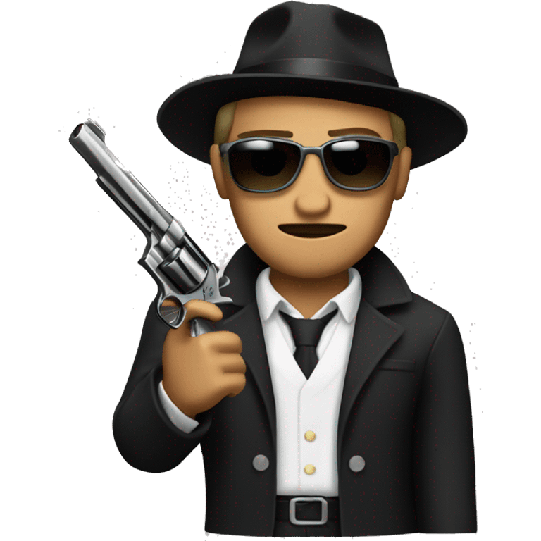 mafia member with revolver emoji