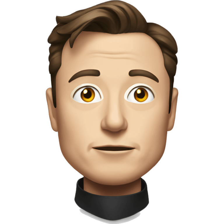 Elon Musk with a neutral expression emoji