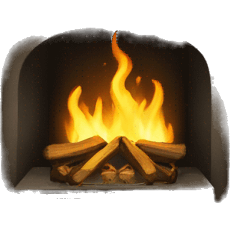 Winter christmas beige FirePlace emoji