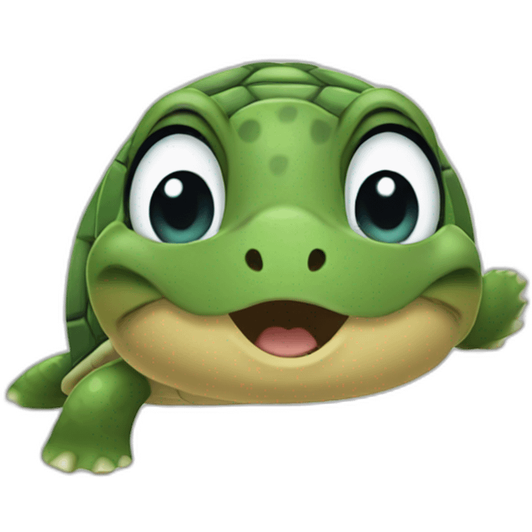 Turtle that is mewing emoji