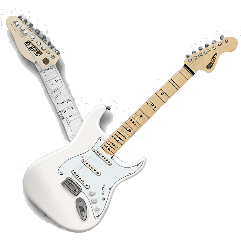 all white stratocaster  emoji