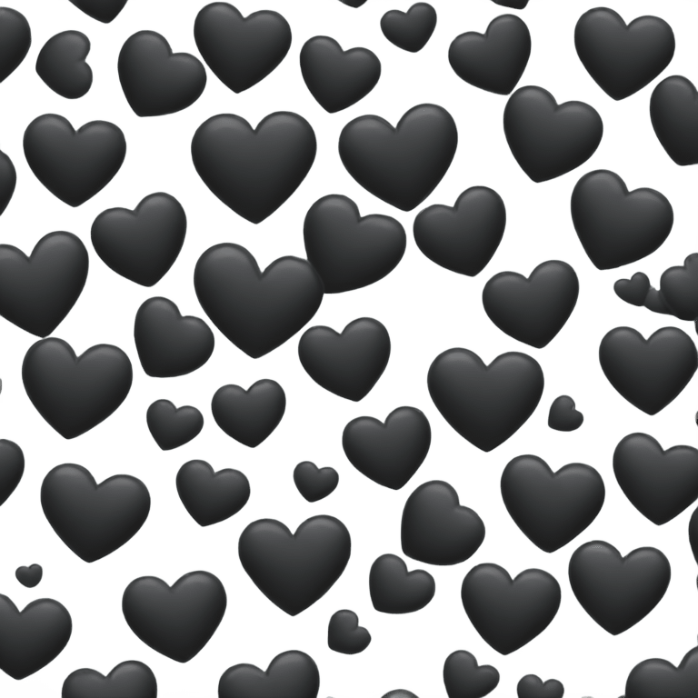 Pretty black heart emoji