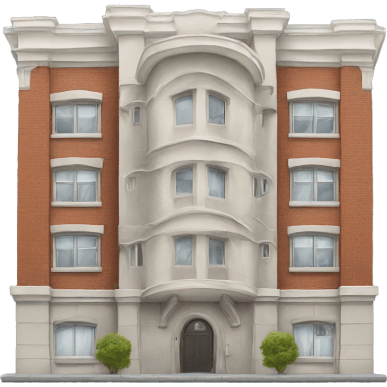 Apartment building with architectural details emoji