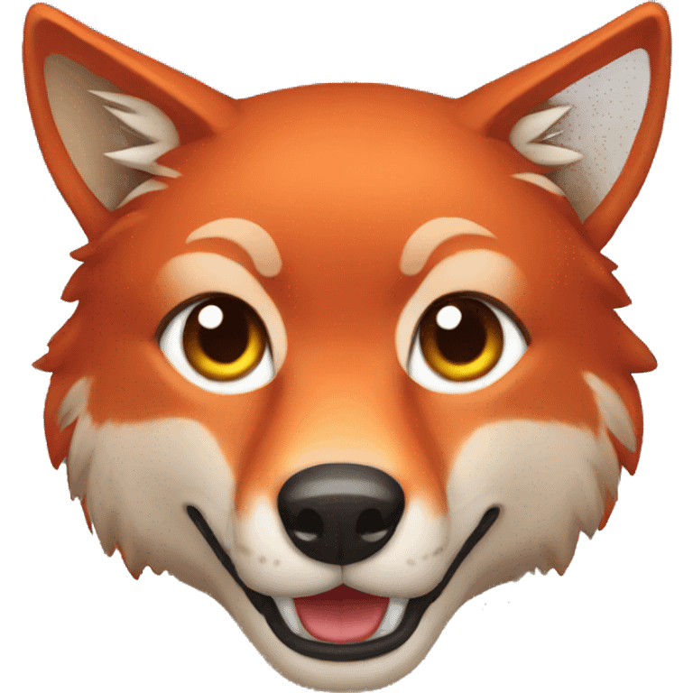 orange red wolf emoji