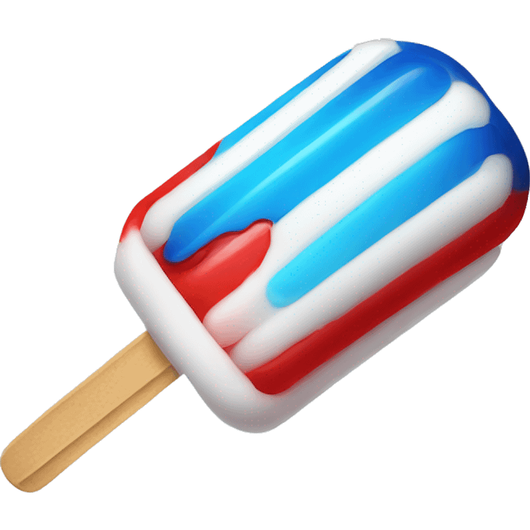 red white blue ice pop emoji