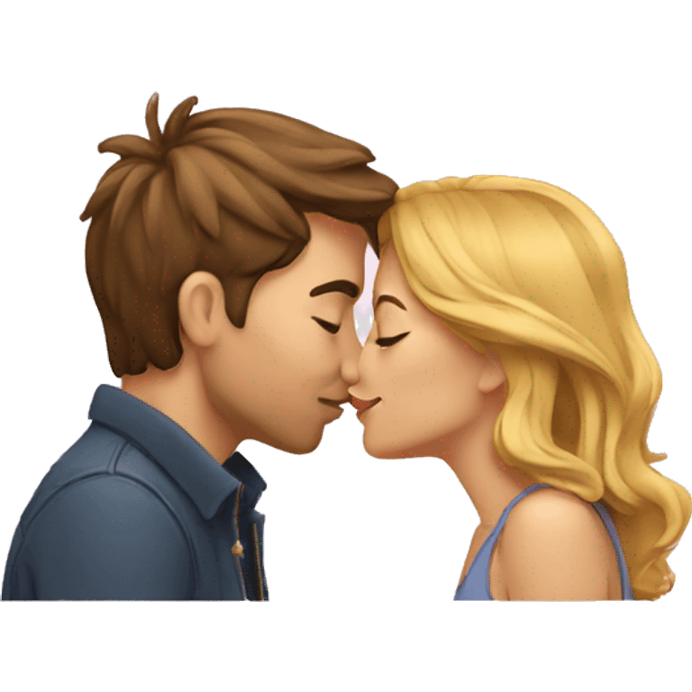 Kissing couple emoji