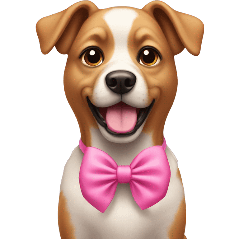 dog with pink bows emoji