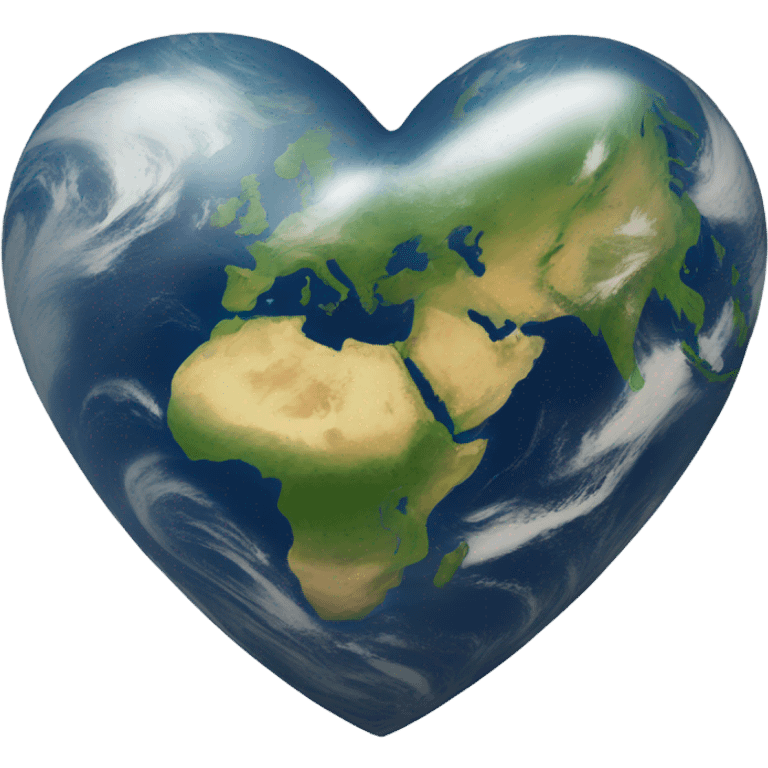 Earth but in the shape of a heart  emoji