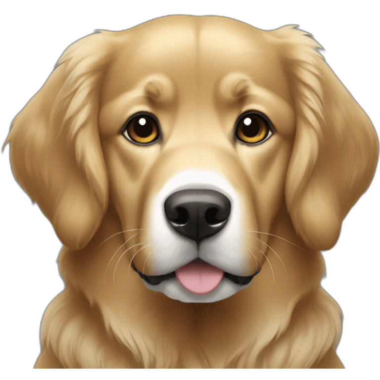 black golden retriever with white muzzle emoji