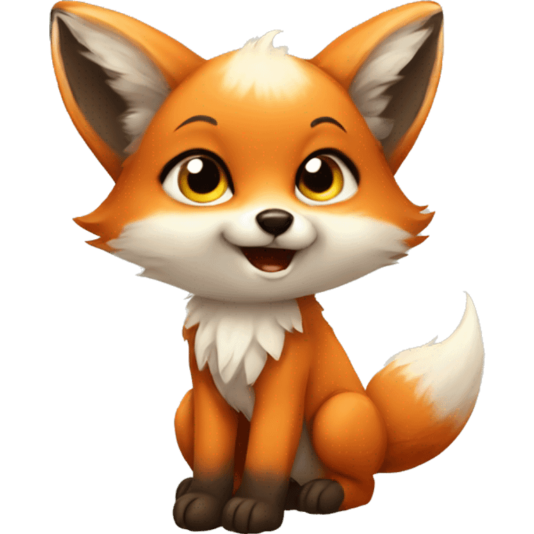 Baby fox with wings emoji