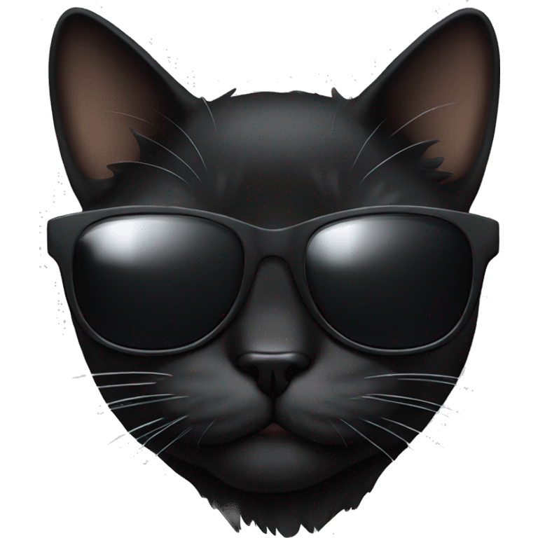 black cat with sunglasses emoji