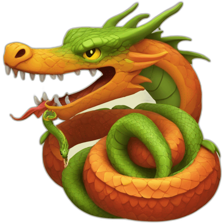 Dragon and snake emoji