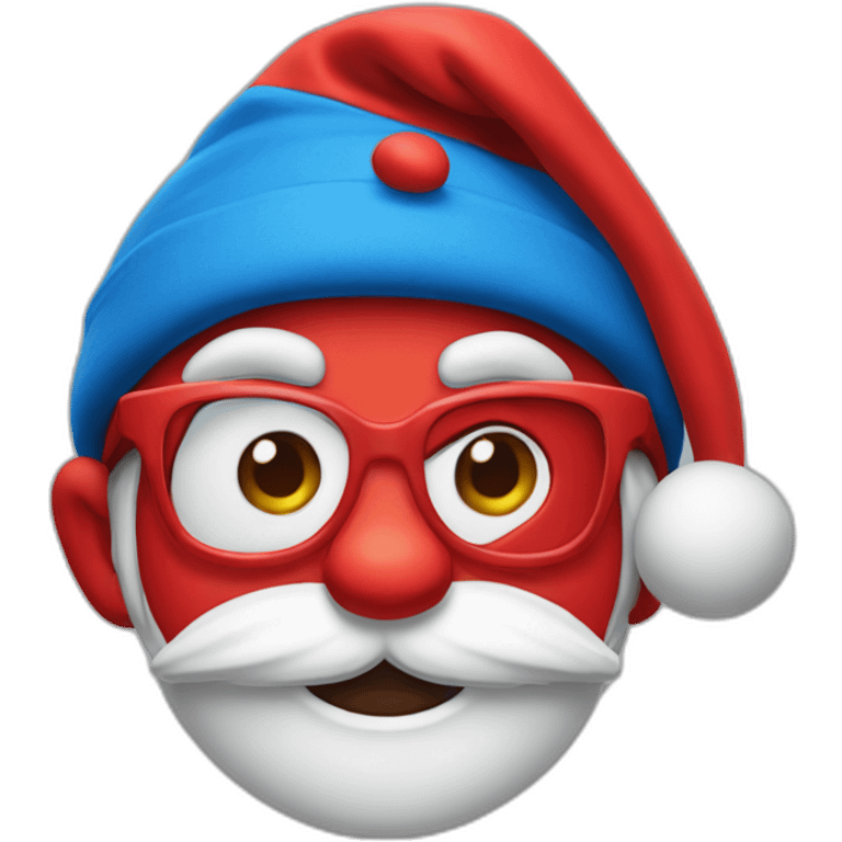 papa smurf in red hat emoji