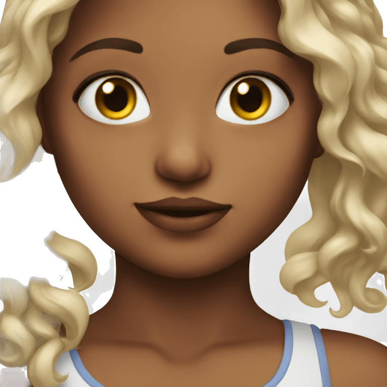 close up of a girl emoji