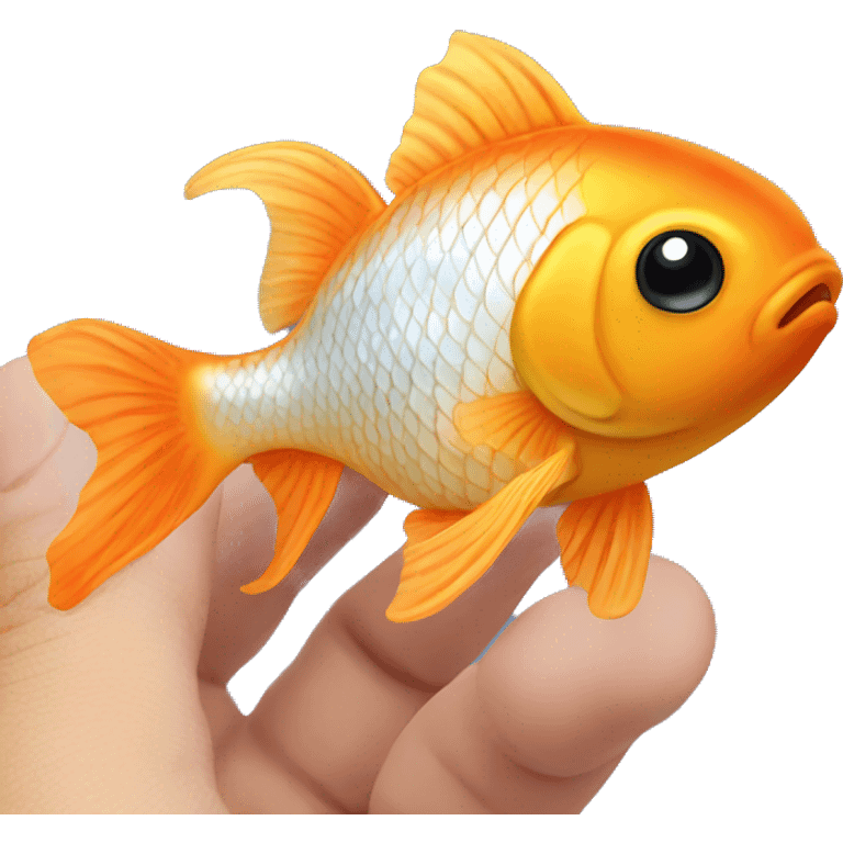 Verry cute gold fish emoji