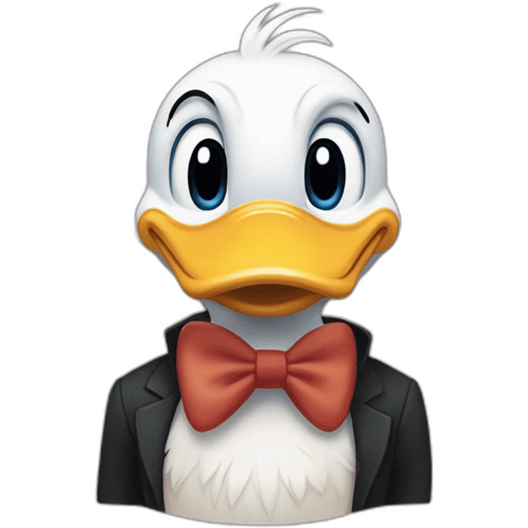 Donald duck moustachu emoji