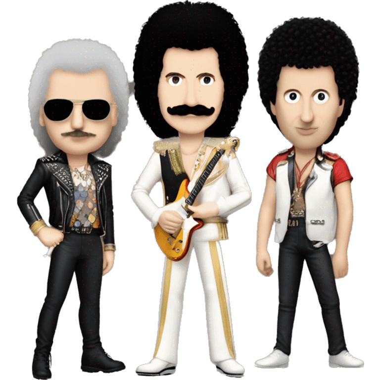 Freddie mercury, Brian may, Roger Taylor and John y John Deacon emoji