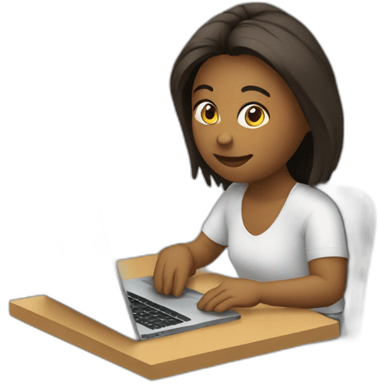 Graphic Designer working on laptop emoji