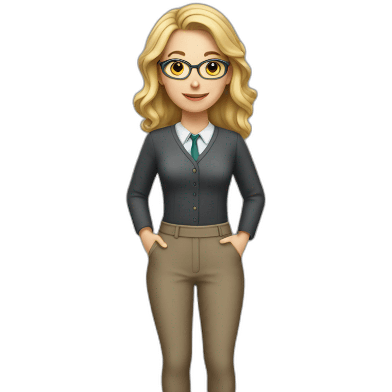 white girl teacher emoji