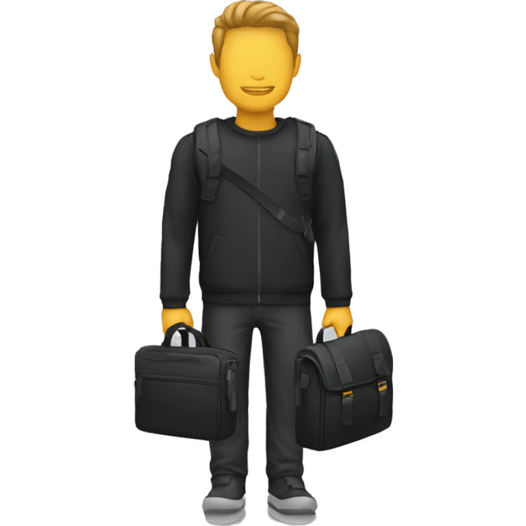 black laptop bag  emoji