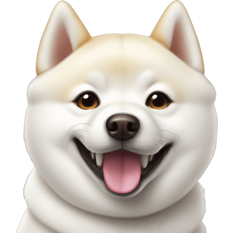 white Shiba inu face | face blowing a kiss | kiss emoji