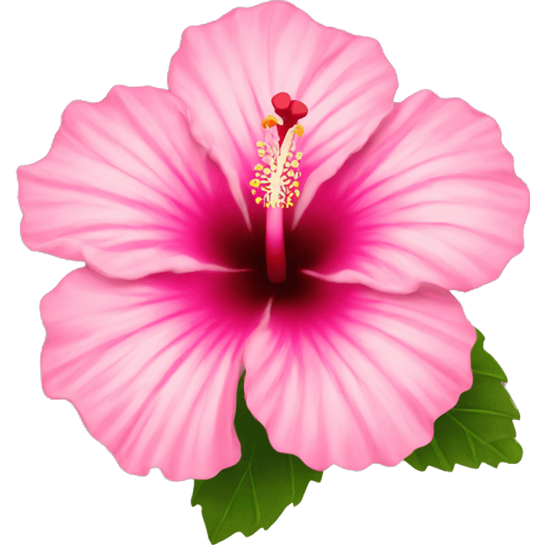 Pink hibiscus  emoji