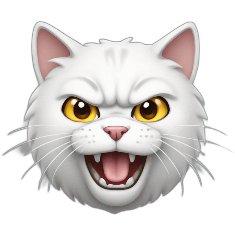 White angry cat emoji