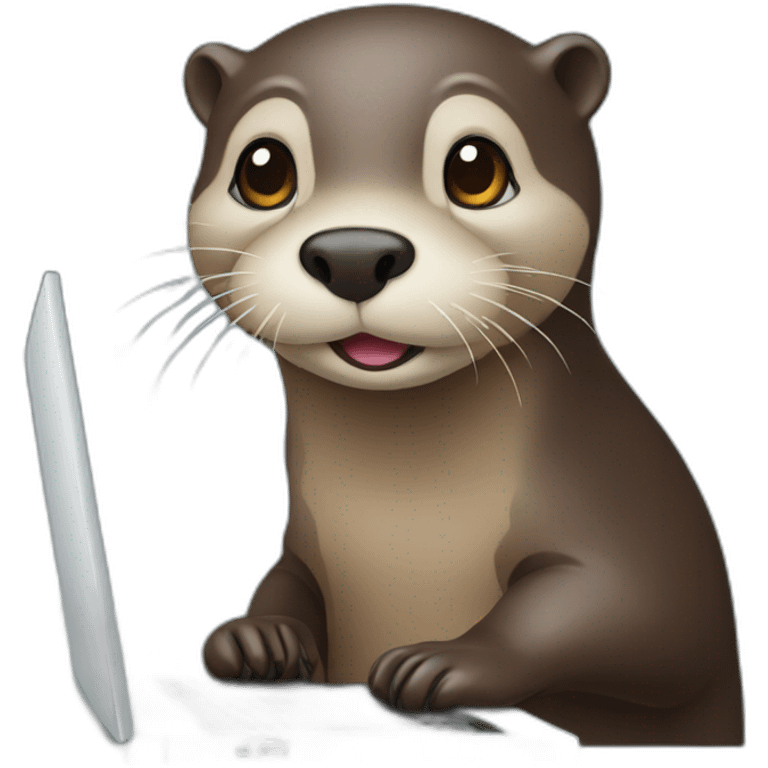 otter on computer emoji