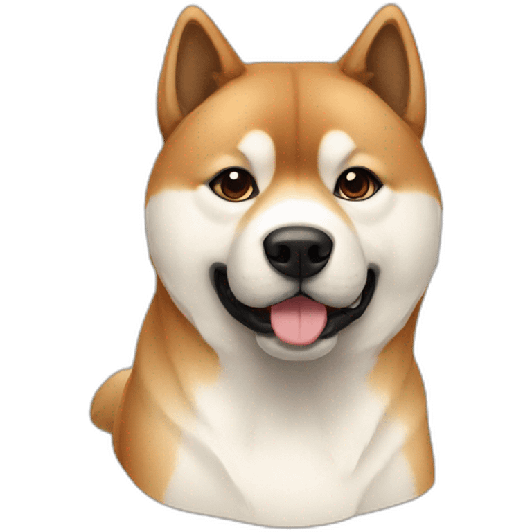 Akita roux avec couple emoji