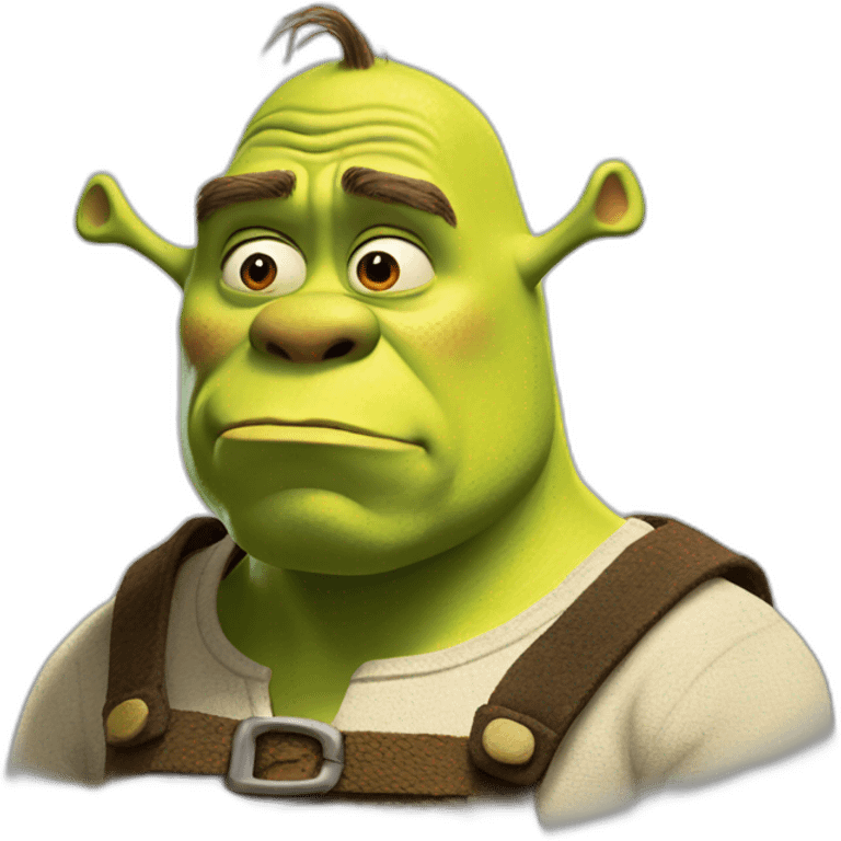 shrek looking extremely confused emoji