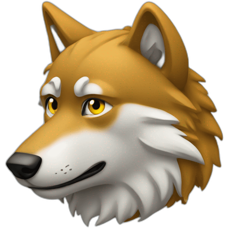 the wolf thinking about money emoji