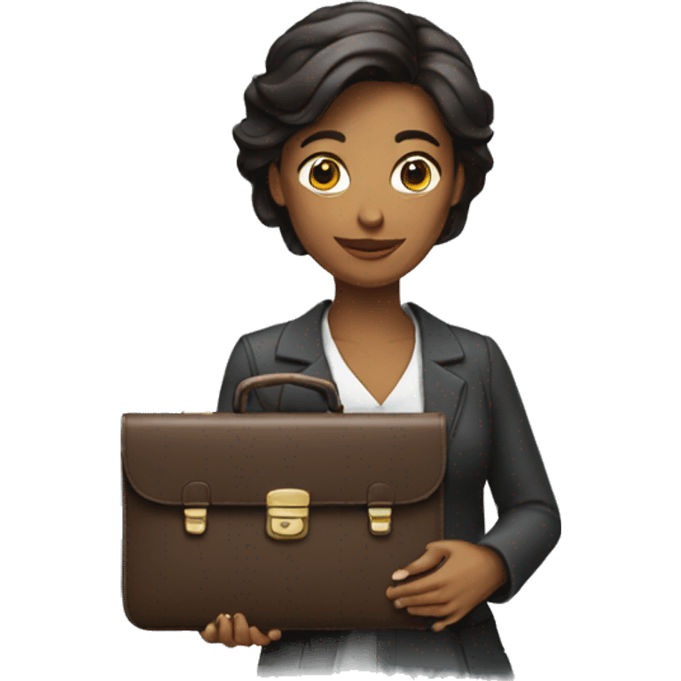 woman holding briefcase emoji