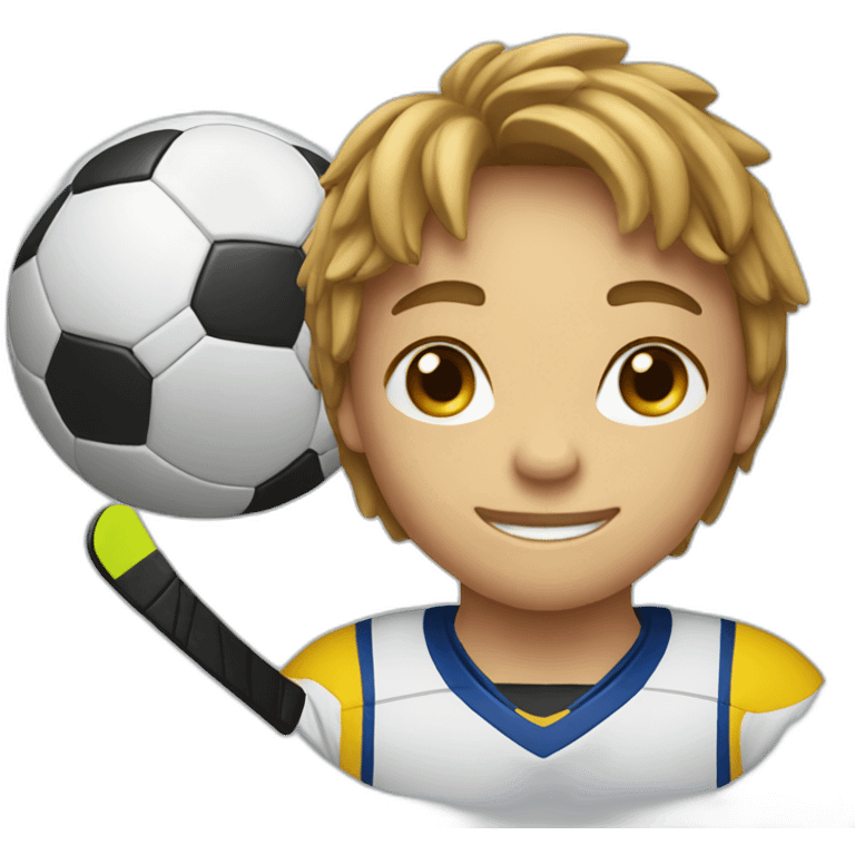 Hockey and soccer emoji