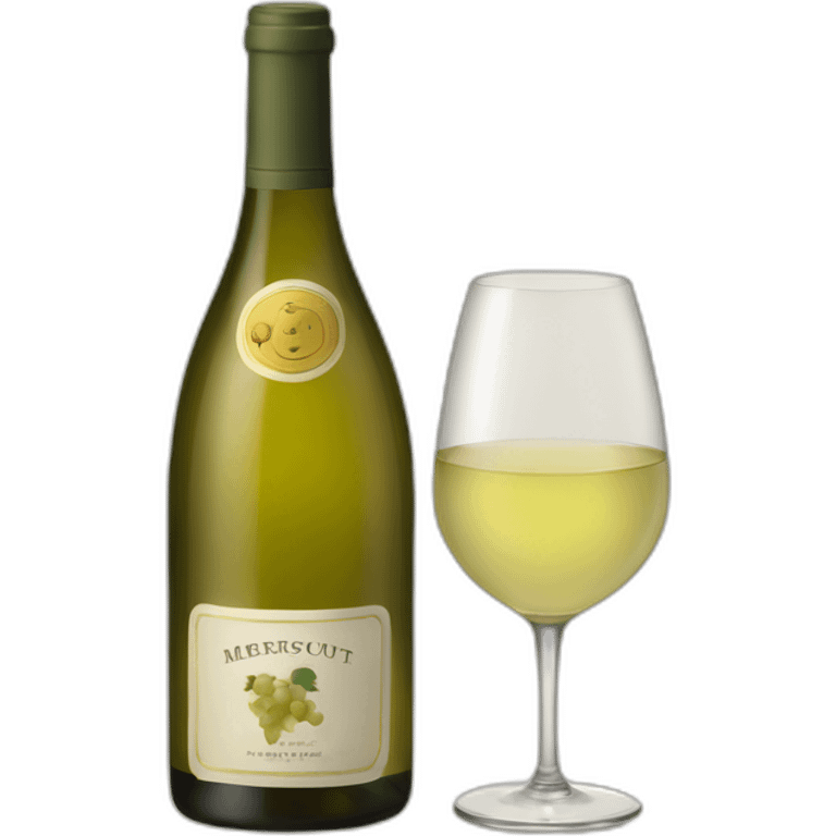 a bottle of meursault white wine emoji