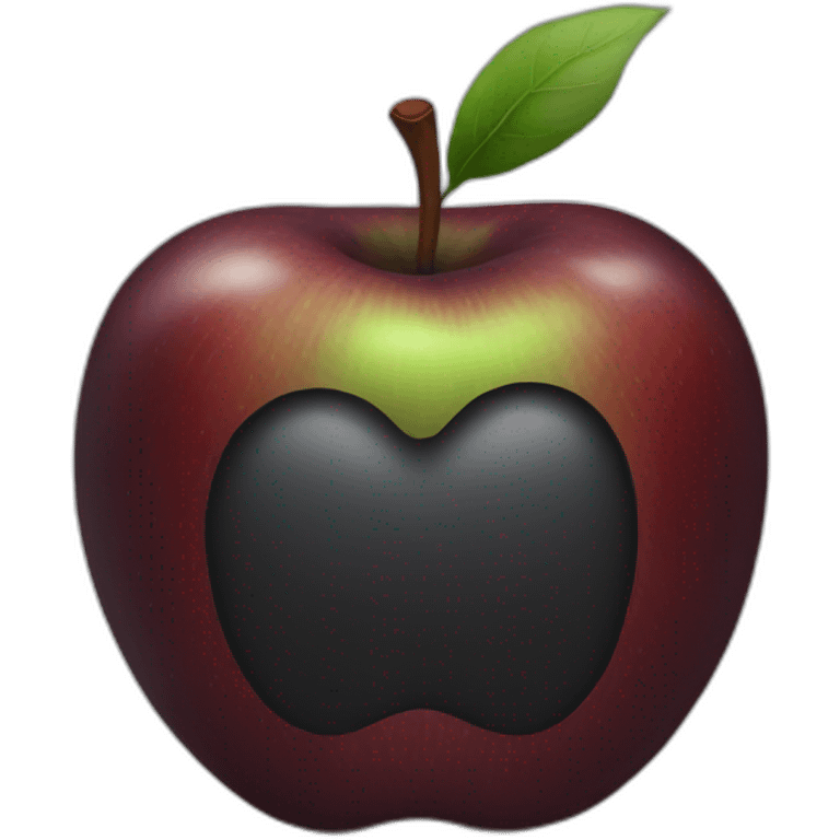 Black apple emoji