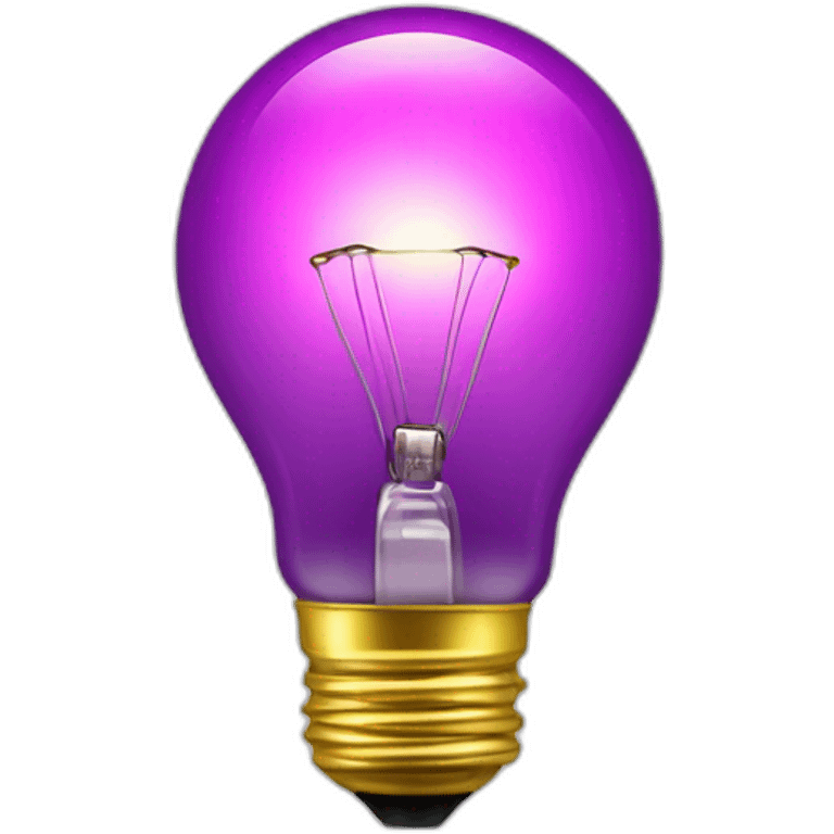 Idea bulb bright color emoji