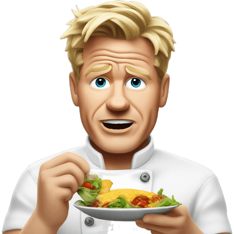 gordon Ramsey eating food emoji