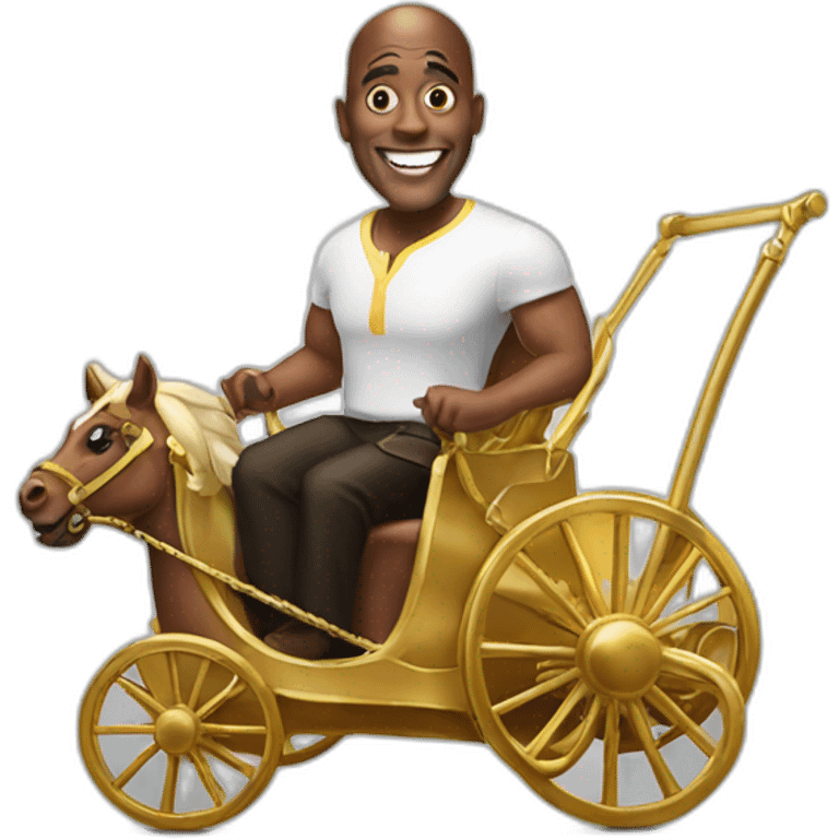 Ainsley Harriott Riding a chariot emoji