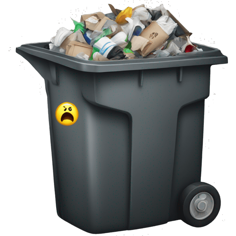 angry emoji in garbage emoji