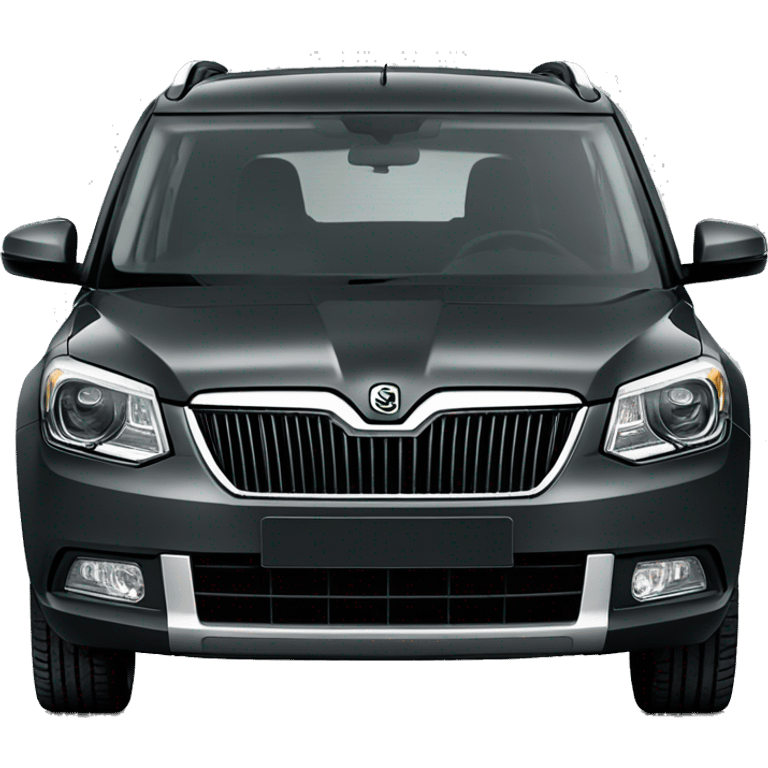 “Skoda Yeti” car in dark grey color emoji