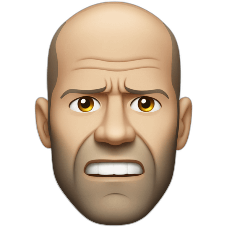 very angry looking Jason Statham emoji