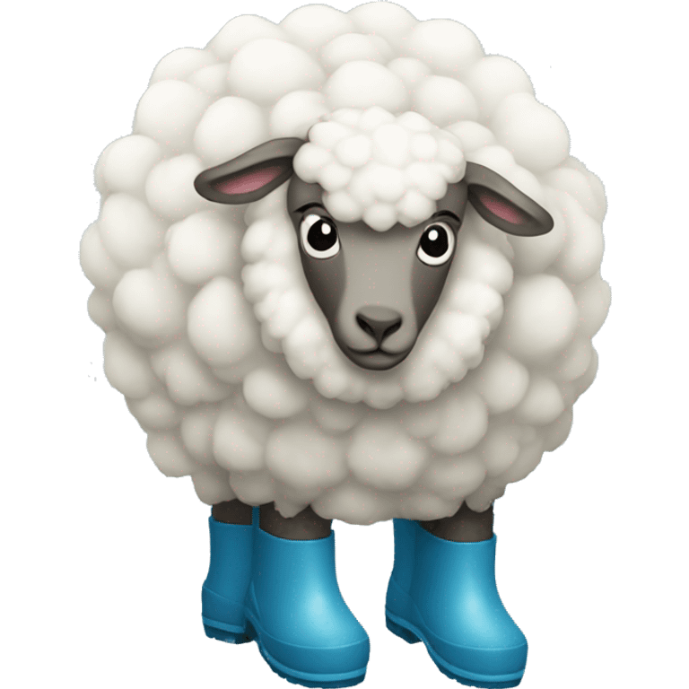 Sheep with rain boots emoji