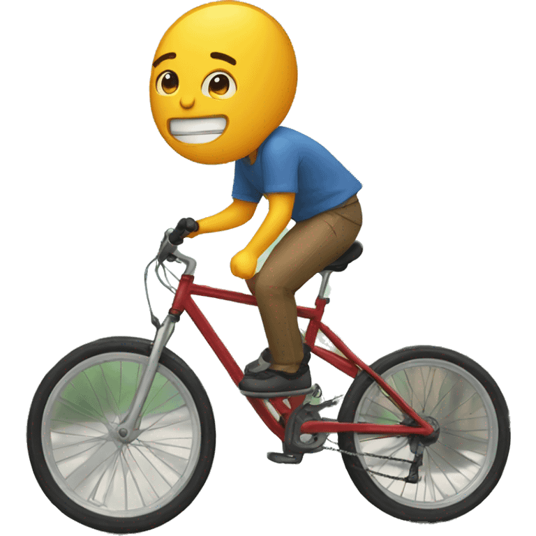 a guy falling off a bicycle emoji