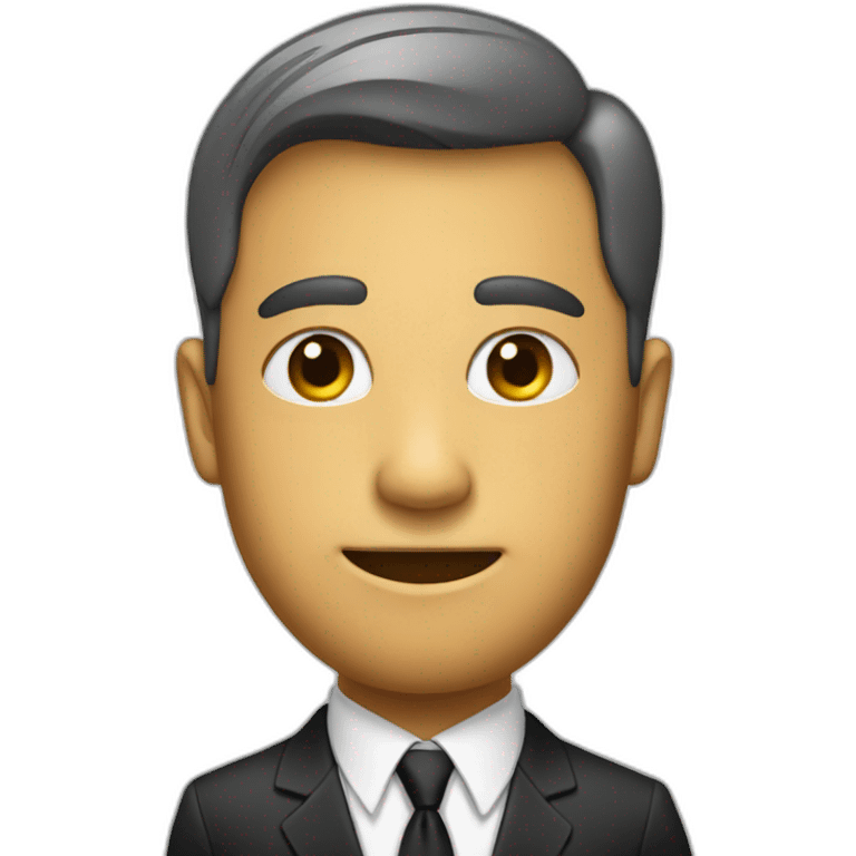 Ear face with a suit and tie emoji