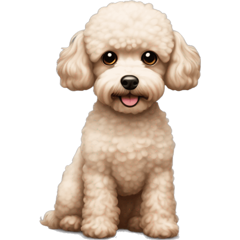 A toy poodle + bichon fraise mix breed dog emoji